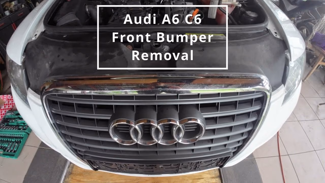 Audi A6 C6 voorbumper verwijderen doe-het-zelf-gids